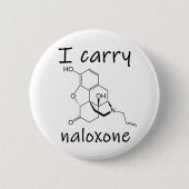 Ik draag naloxon ronde button 5,7 cm (Voorkant)