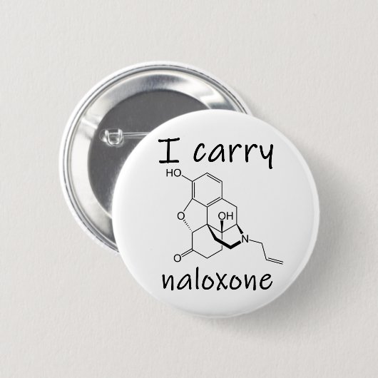 Ik draag naloxon ronde button 5,7 cm (Voorkant /achterkant)