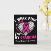Ik draag Nk voor mijn oma Borstkanker bewustzijn S Kaart (Gele Bloem)