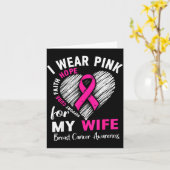 Ik draag Nk voor mijn vrouw Borstkanker Bewustzijn Kaart (Gele Bloem)