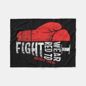 Ik Draag om te vechten tegen hartziekte bewustzijn Fleece Deken (Voorkant (Horizontaal))