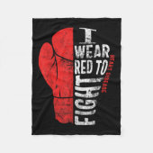 Ik Draag om te vechten tegen hartziekte bewustzijn Fleece Deken (Voorkant)