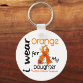 Ik Draag Oranje 43 Dochtere MS multiple sclerose Sleutelhanger (Voorkant)