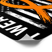 Ik Draag Oranje dat ik een overlevende leukemiekan Poster (Hoek)