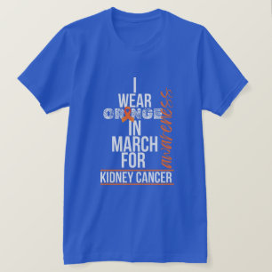 Ik draag oranje in maart voor nierkanker t-shirt