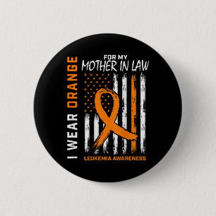 Ik Draag Oranje moeder in de wet Leukemie Bewustzi Ronde Button 5,7 Cm