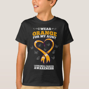 Ik Draag Oranje tante leukemie kankerbewustzijn bl T-shirt