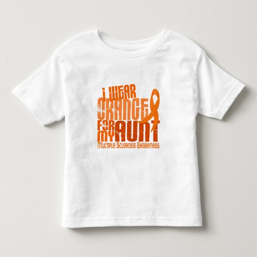 Ik Draag Oranje Tante Multiple Sclerose MS Kinder Shirts (Voorkant)