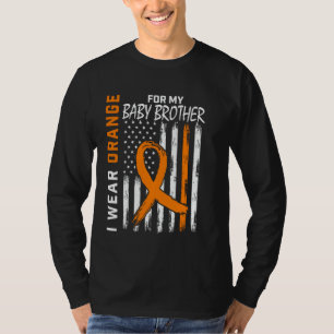 Ik draag oranje voor broer Multiple Sclerose bewus T-shirt