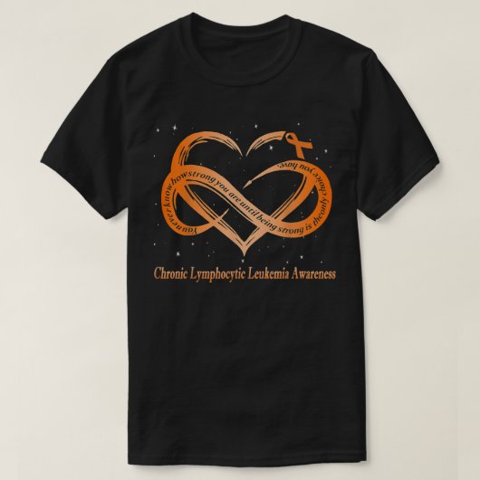 Ik Draag Oranje voor chronische lymfatische leukem T-shirt (Design voorkant)