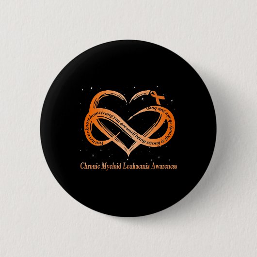 Ik Draag Oranje voor chronische myeloïde leukemie Ronde Button 5,7 Cm (Voorkant)