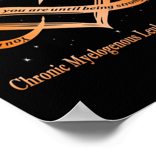 Ik Draag Oranje voor chronische myeloïde leukemieo Poster (Hoek)