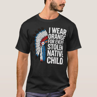 Ik draag oranje voor elke Amerikaanse inheemse kin T-shirt