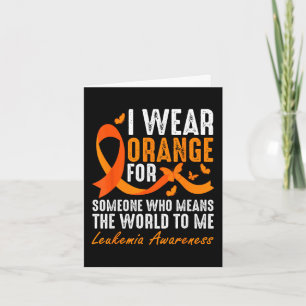 Ik draag oranje voor iemand die de wereld voor me kaart