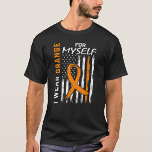 Ik Draag Oranje voor mezelf Multipel Sclerosis Awa T-shirt