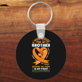 Ik draag oranje voor mijn broer Multiple Sclerose Sleutelhanger (Voorkant)