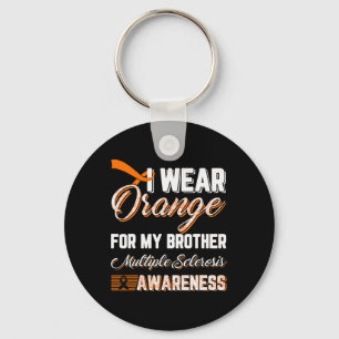 Ik Draag Oranje voor mijn broer multiple sclerose Sleutelhanger