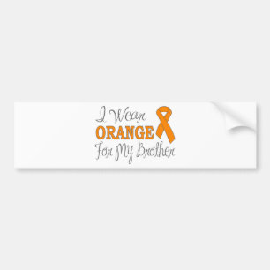 Ik Draag Oranje voor mijn broer (Oranje lint) Bumpersticker