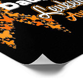 Ik draag Oranje voor mijn dochter Leukemie Bewusth Poster (Hoek)