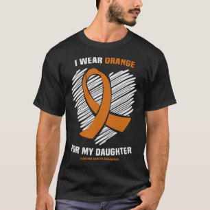 Ik Draag Oranje voor mijn dochter leukemie kanker  T-shirt