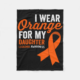 Ik draag oranje voor mijn dochter Leukemie Strijde Fleece Deken