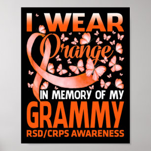 Ik Draag Oranje voor mijn Grammy RSD Crps Bewusthe Poster