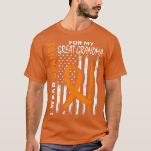 Ik Draag Oranje voor mijn grootmoeder leukemie war T-shirt