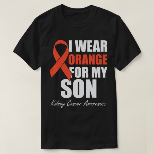 Ik Draag Oranje voor mijn jeugdige kanker T-shirt (Design voorkant)