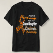 Ik draag Oranje voor mijn kleindochter Leukemie AW T-shirt (Design voorkant)