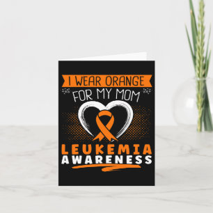Ik Draag Oranje voor mijn mama leukemie-bewustword Kaart