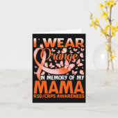 Ik Draag Oranje voor mijn mama RSD Crps Bewustheid Kaart (Gele Bloem)