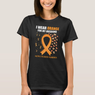 Ik Draag Oranje voor mijn man multiple sclerose AW T-shirt