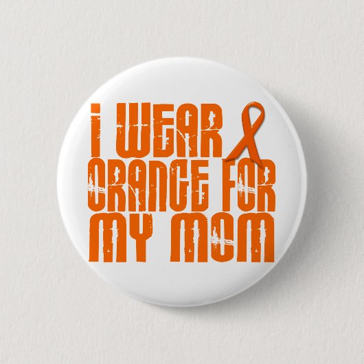 Ik Draag Oranje voor mijn moeder 16 Ronde Button 5,7 Cm (Voorkant)