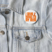 Ik Draag Oranje voor mijn moeder 16 Ronde Button 5,7 Cm (In situ)