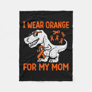 Ik Draag Oranje voor mijn moeder Dinosaur Multiple Fleece Deken