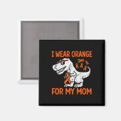 Ik Draag Oranje voor mijn moeder Dinosaur Multiple Magneet (Voorkant / Achterkant)