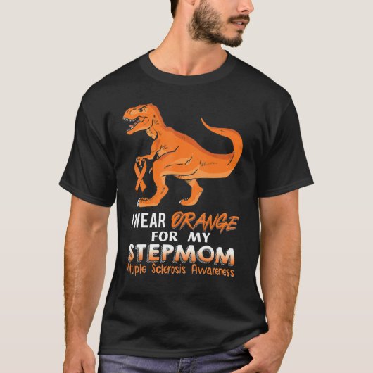 Ik Draag Oranje voor mijn moeder Dinosaur multiple T-shirt (Voorkant)