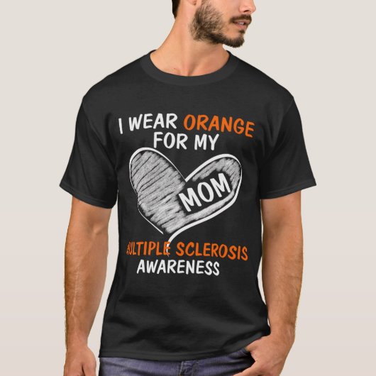 Ik Draag Oranje voor mijn moeder mevrouw Bewust T-shirt (Voorkant)