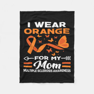 Ik Draag Oranje voor mijn moeder mevrouw Multiple  Fleece Deken