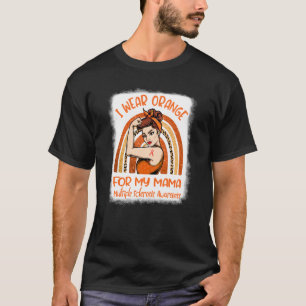 Ik Draag Oranje voor mijn moeder multiple sclerose T-shirt