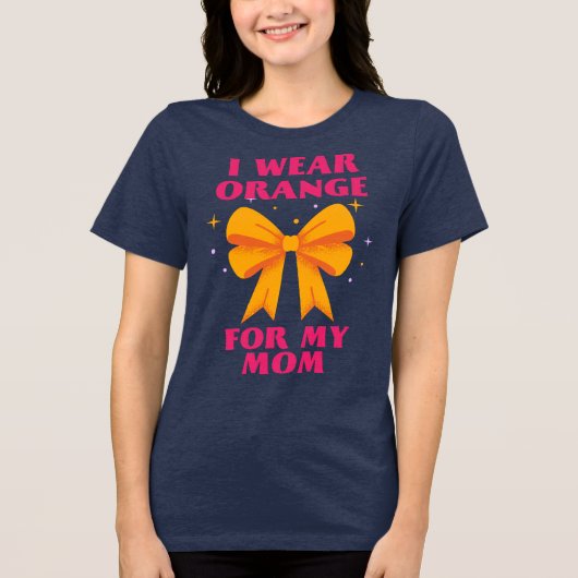 Ik Draag Oranje voor mijn moeder Tri-Blend Shirt (Voorkant)
