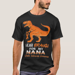 Ik Draag Oranje voor mijn Nana Dinosaur Multiple S T-shirt
