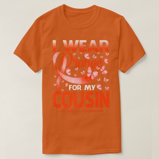 Ik Draag Oranje voor mijn neef ADHD-bewustmakingsb T-shirt (Design voorkant)