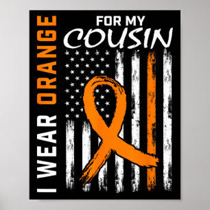 Ik Draag Oranje voor mijn neef-leukemiebewustzijn Poster