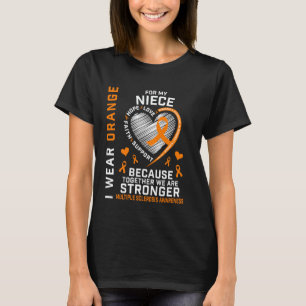 Ik draag oranje voor mijn nicht Multiple Sclerose T-shirt