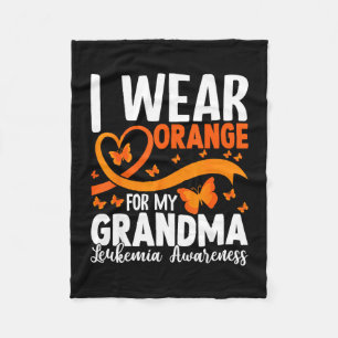 Ik draag oranje voor mijn oma - leukemie bewustzij fleece deken