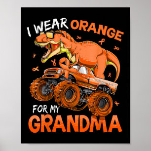 Ik Draag Oranje voor mijn oma multiple sclerose AW Poster