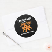 Ik Draag Oranje voor mijn oma multiple sclerose Ronde Sticker (Envelop)