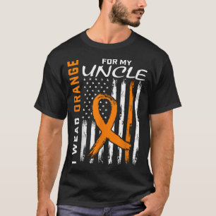 Ik draag oranje voor mijn oom Leukemie Kanker T-shirt