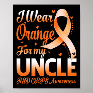 Ik Draag Oranje Voor Mijn Oom Rsd Crps Bewustzijns Poster